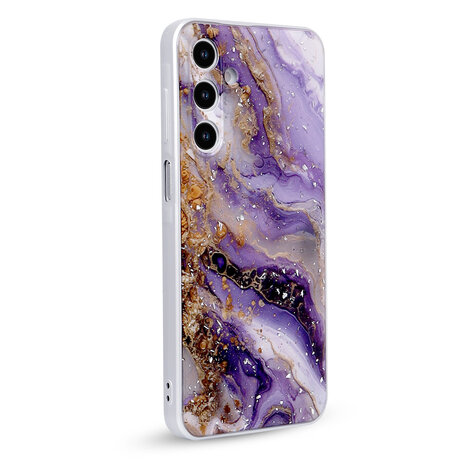 Samsung A16 - Marmer Back Cover - Paars