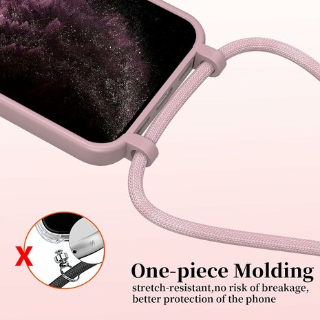 Samsung S24 Plus - Roze - TPU Back Cover met Koord