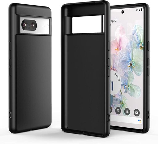 Pixel 7A - Back Cover &amp; 2x Glas - Zwart