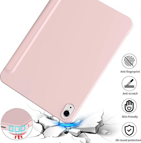 iPad 2025 &amp; 2022 (11/10 Gen) - Roze - Smart Cover &amp; Glas