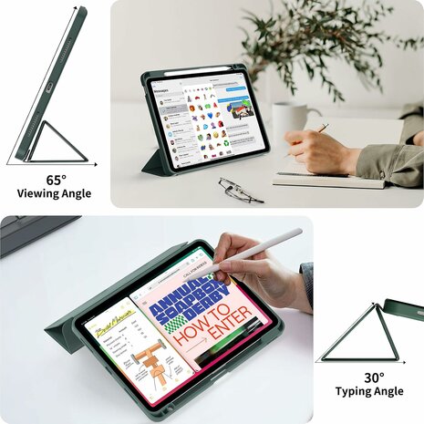 iPad Air (11 inch 2024 &amp; 2025) - Groen - Smart Cover met Pen Slot