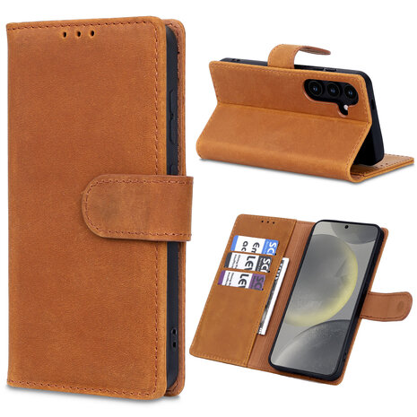 Samsung A56 - Sienna Brown - Leather Book Case