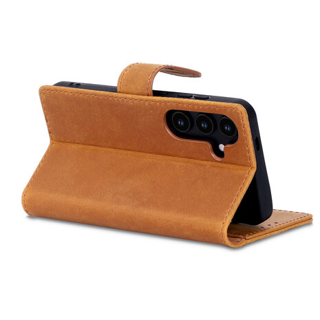 Samsung A56 - Sienna Brown - Leather Book Case